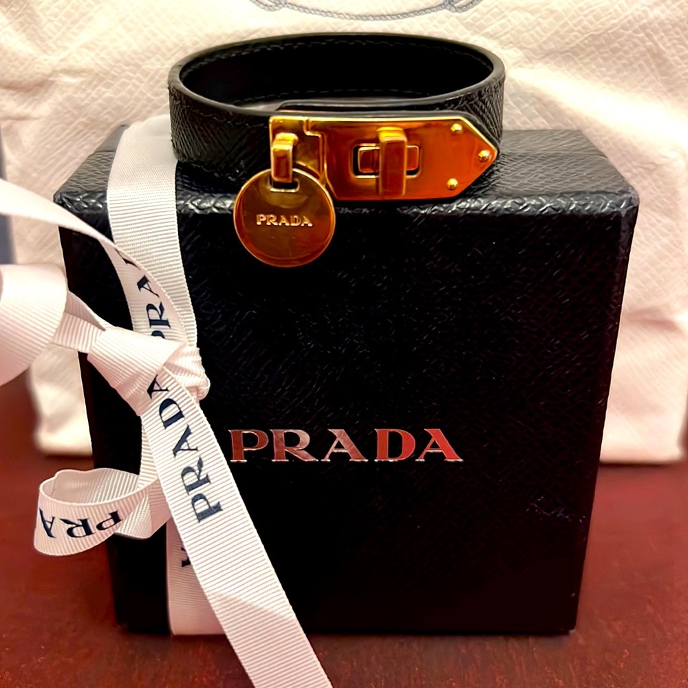 SAFFIANO LEATHER BRACELET PRADA